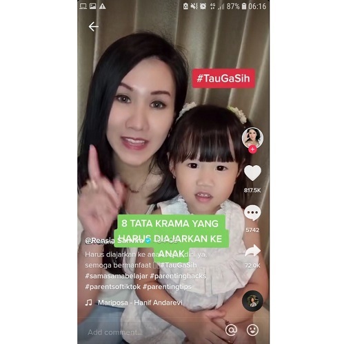 TikTok @rensia_sanvira (Foto: TikTok @rensia_sanvira)