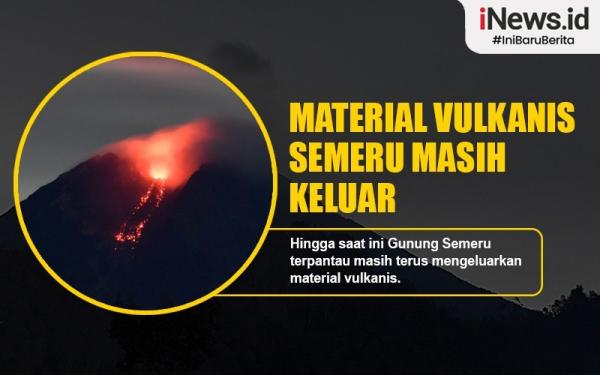 vulkanis semeru keluar material vulkanis Gunung Semeru
