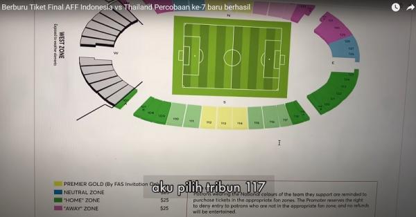 Fans Indonesia Pejuangan fans Indonesia kesuiltan beli tiket Final Piala AFF 2020. (foto: Youtube/Meriska Bunga).