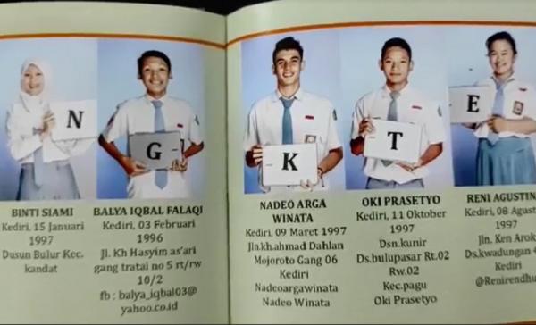 Nadeo Argawinata Foto Kiper Timnas Indonesia di Piala AFF 2020 Nadeo Argawinata di buku album sekolah. (Foto: iNews.id/Afnan Subagio).