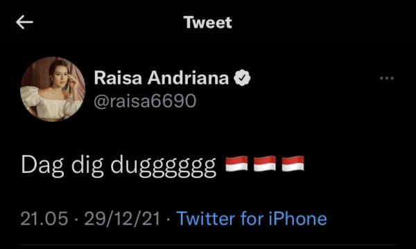 IMG 0326 Reaksi selebriti menonton pertandingan bola Indonesia melawan Thailand. (Foto: Twitter)