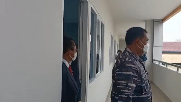 KSAL Laksamana TNI Yudo Margono meresmikan gedung baru Akademi Maritim Nasional Jakarta Raya di Kodamar, Kelapa Gading, Jakarta Utara, Jumat (1/10/2021).(Foto: Yohannes Tobing).