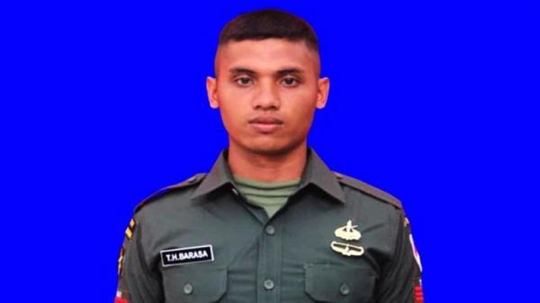 Pratu barasa prajurit TNI gugur di papua Pratu Tuppal Halomoan Barasa, prajurit TNI yang gugur di Papua. (Foto: MPI/Azhari Sultan)