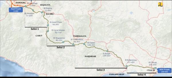 Kementerian PUPR akan memulai pembangunan Jalan Tol Gedebage-Tasikmalaya-Cilacap (Getaci) pada tahun ini, dengan nilai investasi sebesar Rp56,2 triliun. (foto: Kementerian PUPR)