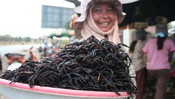 Pasar Spiderville Sembilan pasar paling aneh di dunia, salah satunya Pasar Spiderville, Kamboja. (Foto: wikimedia)