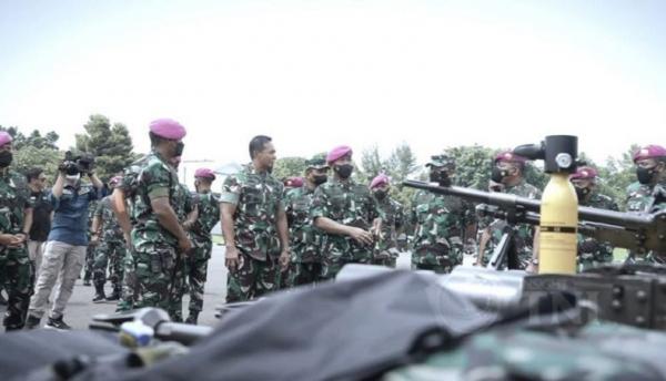 Panglima TNI Andika Panglima TNI Jenderal TNI Andika Perkasa berkunjung ke Kesatrian Marinir Hartono Cilandak, Jakarta Selatan. (Foto Youtube Jenderal Andika Perkasa).