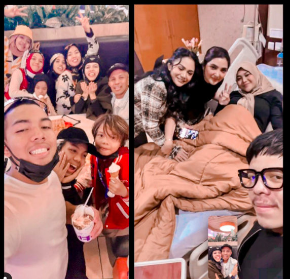 Keluarga Aurel dan Atta berdoa bersama menjelang kelahiran cucu pertama. (Foto: Instagram)