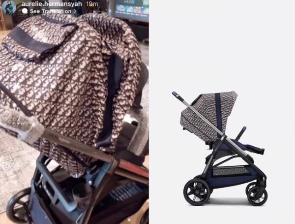 Stoller Fendi Stoller Fendi untuk baby A. (Foto: IG)