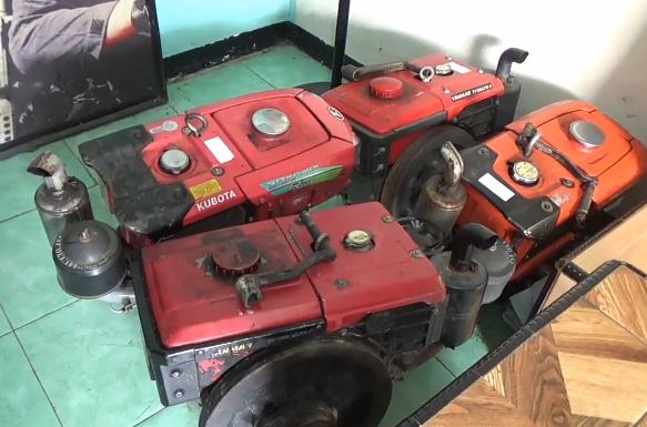 Mesin traktor yang diamankan dari komplotan pencuri. (Foto: Wahyu Ruslan)