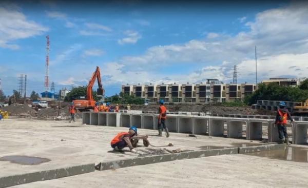 Progres Formula E Ancol Mpi 1 Progres pembangunan sirkuit Formula E di Ancol, Jakarta Utara sudah mencapai 52 persen. (Foto: MPI/Muhammad Refi Sandi)