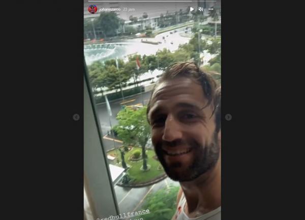 Sampai di Jakarta, Johann Zarco langsung genjot fisik demi parade dan MotoGP Mandalika 2022. (Foto: Instagram/@johannzarco)