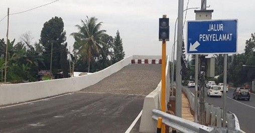 Lajur Darurat Jalur penyelamatan sesuai standar: (Foto: Istimewa)