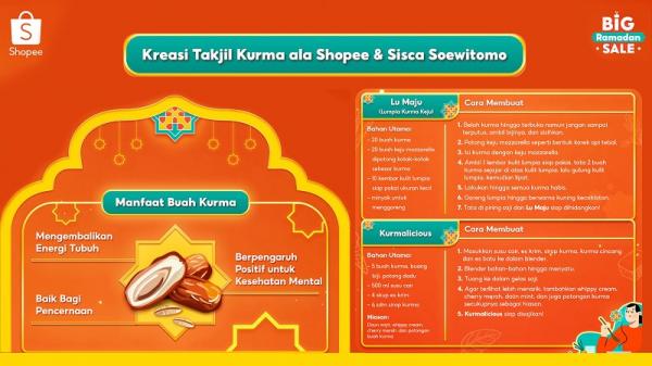 Resep takjil kurma. (Foto: dok Shopee)
