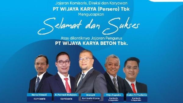 Susunan komisaris PT Wika Beton Tbk yang baru. (FOTO: ISTIMEWA)