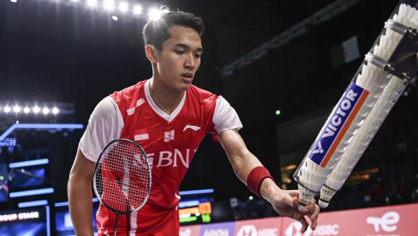 Jonatan Christie Tunggal putra Indonesia jumpa wakil India Srikanth Kidambi di final Piala Thomas 2022. (ANTARA FOTO/M Risyal Hidayat)
