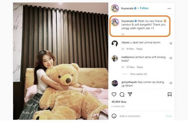 postingan Instagram Livy Renata Unggahan Livy di akun Instagram miliknya pada Selasa (17/5/2022) yang menuai perhatian netizen. (Foto: Instagram/tangkapan layar)
