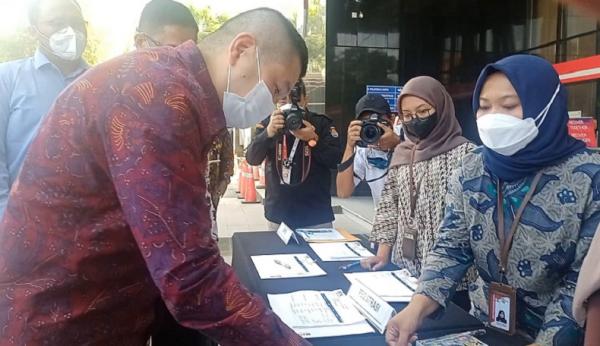 Hary Tanoe Ketua Umum (Ketum) Partai Perindo, Hary Tanoesoedibjo hadiri Politik Cerdas Bertintegritas di KPK. (Foto MNC Portal).