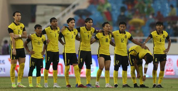 Timnas Malaysia U-23 Timnas Malaysia U-23 saat drama adu penalti melawan Indonesia di SEA Games 2021. (Foto: REUTERS/Chalinee Thirasupa)