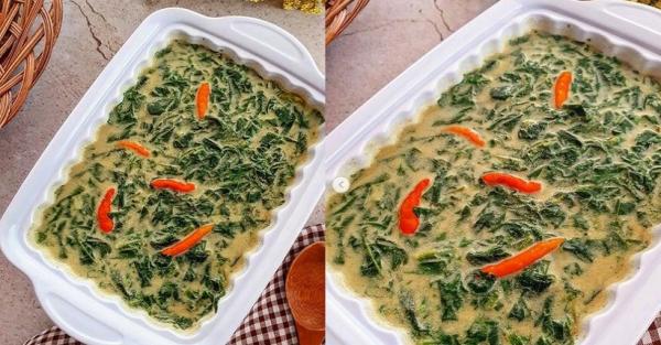 Ilustrasi Makanan Khas Batak Halal, Daun Singkong Tumbuk Ilustrasi Makanan Khas Batak Halal, Daun Singkong Tumbuk