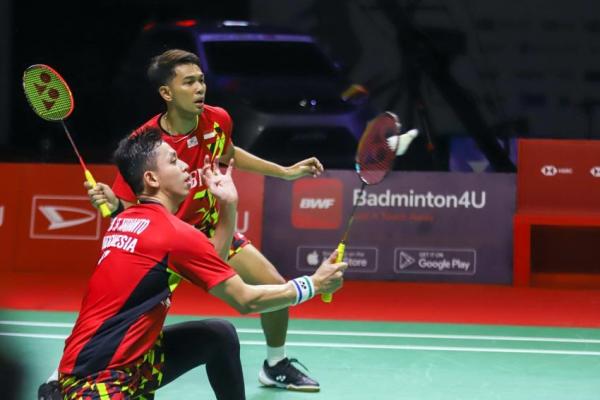Fajar Rian 12 Fajar/Rian Juara Indonesia Masters 2022 di Istora Senayan Jakarta.