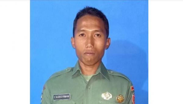 Wasit Anggota Yonarhanudri-1/Kostrad Kopda Eka Kurniyawan wasit sepak bola tarkam yang dipukul anggota DPRD Tangsel. (Foto Dispenad).