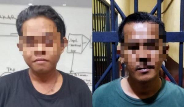 Bbm Subsidi Babel Dua orang tersangka penyalahgunaan BBM bersubsidi di Babel. (Foto: Ist)