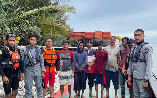 Abk Km Sanjai Seluruh ABK KM Putra Senjai Jaya 2 ditemukan selamat (Foto: Ist)