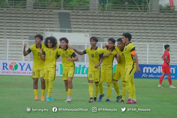 Malaysia vs Timor leste Malaysia U-19 menang tipis 4-3 atas Timnas Timor Leste U-19 dalam lanjutan Piala AFF U-19 2022. Malaysia pun memastikan satu tempat di semifinal. (foto: FAM Malaysia).