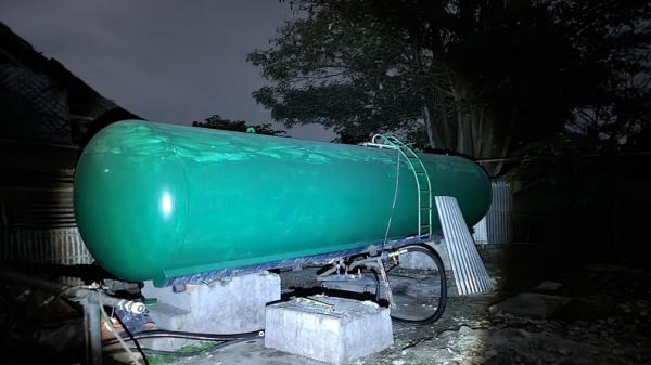 GAS LPG NONSUBSIDI POLDA JABAR1 Tabung penampungan gas LPG milik pelaku di Desa Tanjungrasa, Kecamatan Patokbeusi, Kabupaten Subang. (FOTO: Humas Polda Jabar)