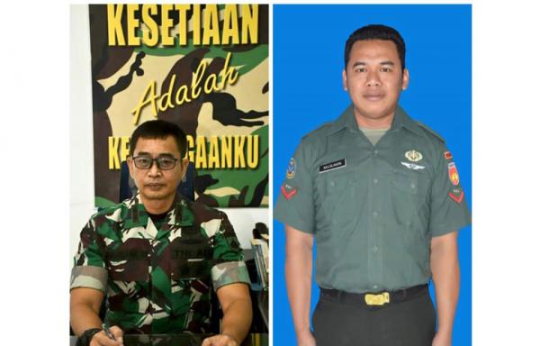 kapendam rilis kopda M Kapendam IV/Diponegoro Letkol Inf Bambang Hermanto (kiri) merilis foto Kopda W, suami RW korban penembakan. (Ist)
