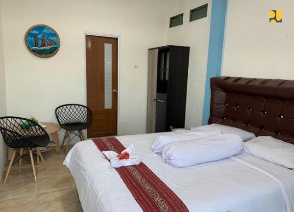 Homestay atau Sarhunta di Labuan Bajo Fasilitan di homestay atau Sarana Rumah Pariwisata (Sarhunta) yang dibagun Kementerian PUPR di Labuan Bajo, NTT. (Foto: dok Kementerian PUPR