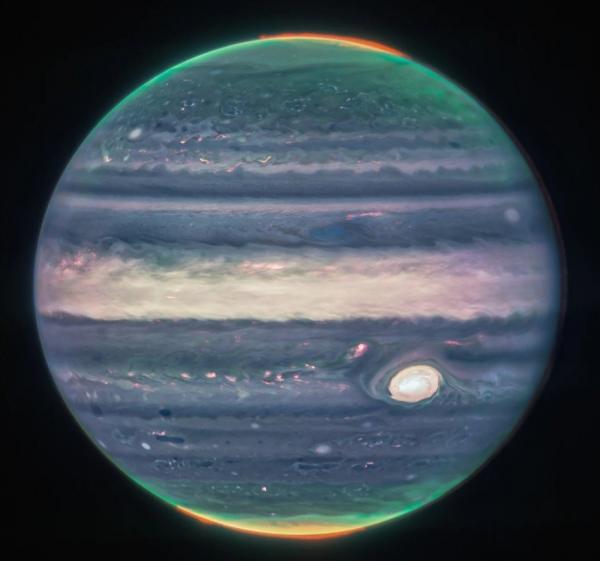 Gambar aurora di Jupiter