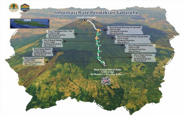 JALUR PENDAKIAN SADAREHE Jalur pendakian Trisakti Sadarehe yang diluncurkan, Kamis (25/8/2022). (FOTO: ININ NASTAIN)
