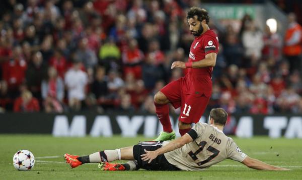 Mohamed Salah Liverpool menang 2-1 atas Ajax Amsterdam pada matchday kedua Grup A Liga Champions di Anfield, Rabu (14/9/2022) dini hari WIB. (Foto: REUTERS/Craig Brough)