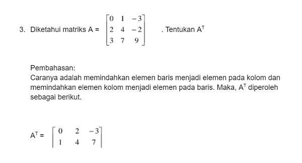 transpose matriks