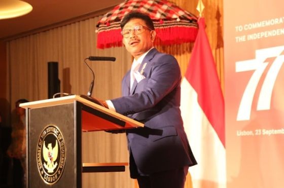 Mekominfo Johnny G Plate di Resepsi Diplomatik KBRI Lisabon (Foto: KBRI Lisabon)