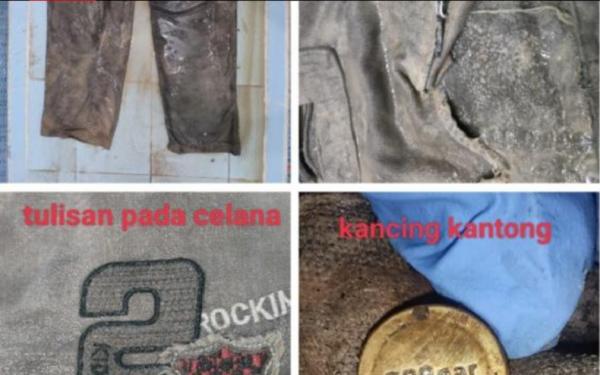 Baju Korban Petunjuk yang ditemukan terkait penemuan mayat tinggal tulang. (Foto: Ist)