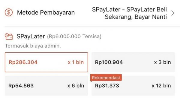 langkah menggunakan SPayLater 11 langkah menggunakan SPayLater. (Foto: dok Shopee)