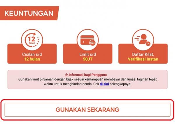 langkah menggunakan SPayLater 2 langkah menggunakan SPayLater. (Foto: dok Shopee)