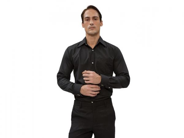 BODY IMAGE 3 House of Cuff Kemeja Hitam Slim Fit French Cuff Shirt