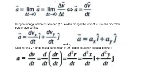 Rumus percepatan Rumus percepatan