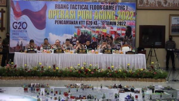 Tactical Floor Game G20 Tactical Floor Game (TGF) pengamanan KTT G20. (Foto: Ist)