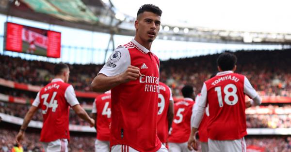 Arsenal terlalu tangguh untuk Nottingham Forest pada pekan ke-14 Liga Inggris di Emirates Stadium, Minggu (30/10/2022) malam WIB. The Gunners menang telak 5-0. (Foto: Reuters)
