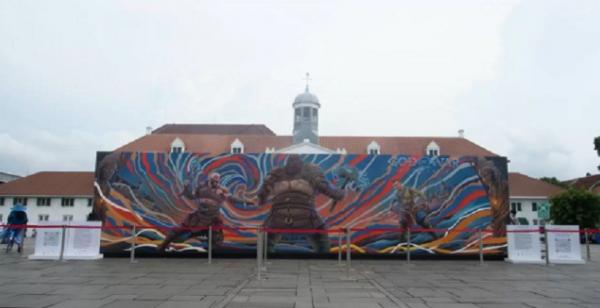 Mural sepanjang 12 meter di kawasan Kota Tua. (Foto: istimewa)