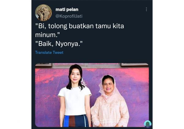 Ibu Negara Dihina Postingan @koProfilJati yang diduga menghina Ibu Negara Iriana Joko Widodo viral di media sosial. (Foto : tangkapan layar)