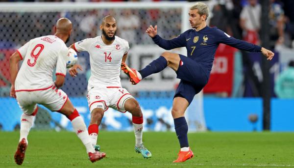 Timnas Prancis kalah 0-1 dari Tunisia pada matchday terakhir Grup D Piala Dunia 2022 di Education City Stadium, Ar-Rayyan, Rabu (30/11/2022) malam WIB. (Foto: REUTERS/Carl Recine)