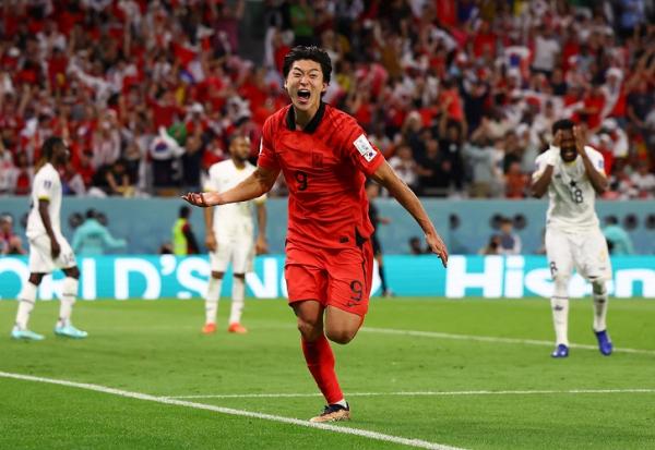 Penyerang Korea Selatan, Cho Gue-sung menjadi idola di Piala Dunia 2022. Dia sejauh ini sudah mencetak dua gol. (Foto: REUTERS)