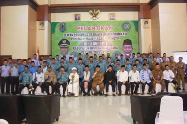 pelantikan DPD BKPRMI HSU masa bakti 2022-2026 Pelantikan DPD BKPRMI HSU masa bakti 2022-2026. (Foto: dok Pemkab HSU)