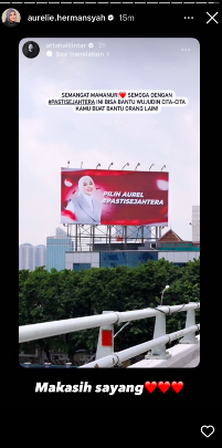 Screen Shot 2022 12 18 At 06 22 23 Wajah Aurel Hermansyah terpanjang di baling. (Foto: Instastory)