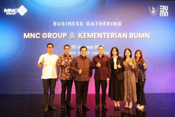 Business Gathering MNC Group-BUMN Forum Business Gathering Kementerian BUMN dan MNC Group di Park Hyatt Jakarta, Jakarta Pusat, Jumat (20/1/2023). (Foto: MNC Media)